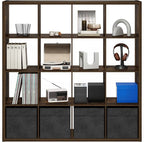 Furinno Cubicle Book Shelf, 16-Cube Bookshelf, Extra Thick Frame Reversible - Image 8