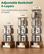 Kalrin 5 Tier Rotating Bookshelf - Image 8