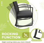 Homall Patio Furniture Set 3 Piece Resin Outdoor Bistro Set Rocking Patio Chairs - Image 3