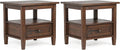 SIMPLIHOME Warm Shaker Solid Wood 20 inch Wide Transitional-Style End Tables in by SimpliHome