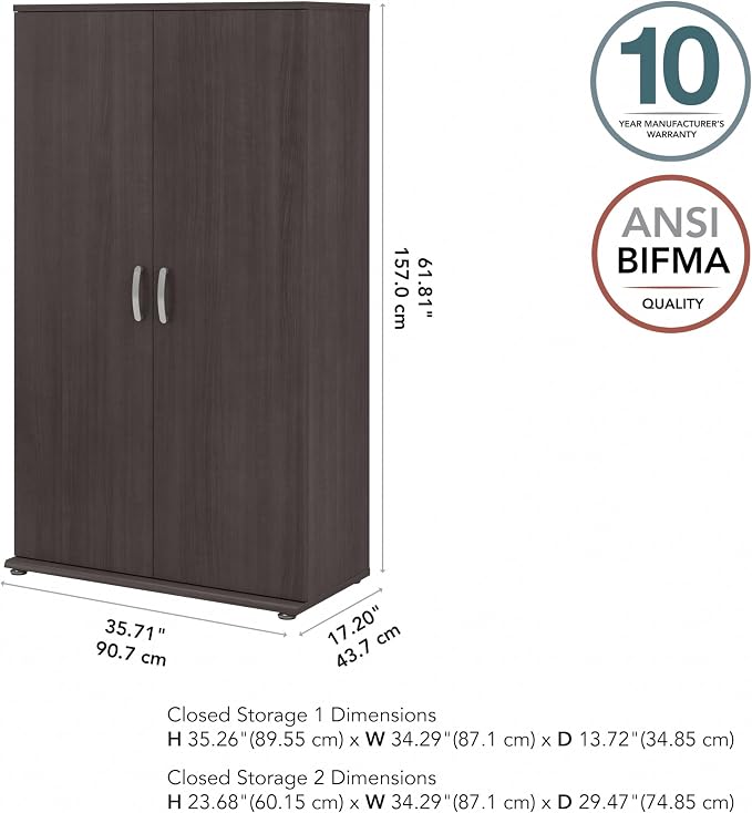 Bush Business Furniture Universal Tall Linen Cabinet - Image 3