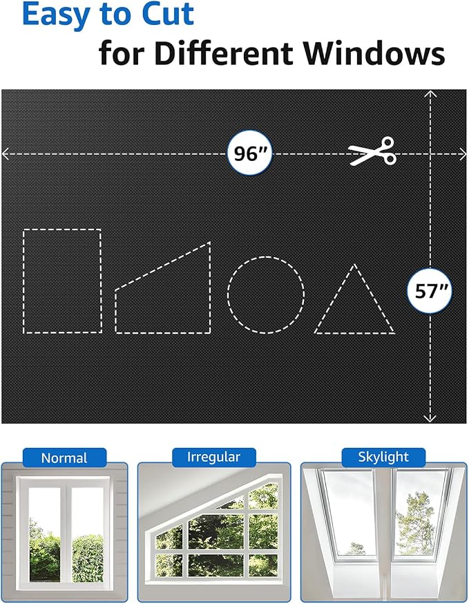 Blackout Curtains for Bedroom Portable 96"x60" Blackout Shades | 100% Black Out - Image 4