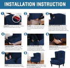 H.VERSAILTEX Wing Chair Slipcover Chair Covers - Image 6