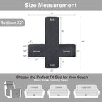 Black Quilted Recliner Covers, Waterproof Recliner Chair Covers, Lazy Boy Chair - Image 6