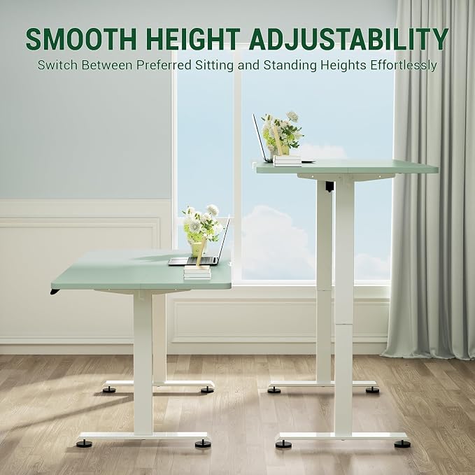 Veken 55 Inch Large Electric Standing Desk, 4 Memory Heights Adjustable - Image 8