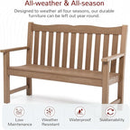 Stoog All-Weather Garden Bench & Chairs Set, 3-Piece Patio Furniture Set - Image 4