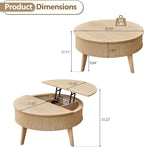 Round Lift Top Coffee Table - Image 2