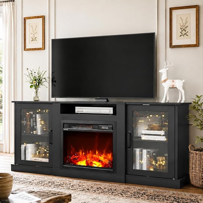 WLIVE Fireplace TV Stand for 65" TV, Entertainment Center by WLIVE