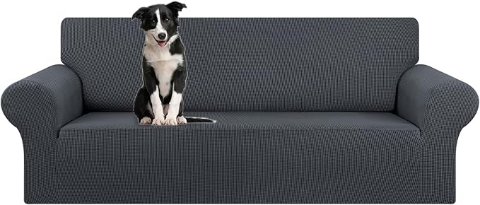 Stretch Oversized Couch Covers for Sofa Slipcover, Charcoal | 1-Piece Washable by KEKUOU