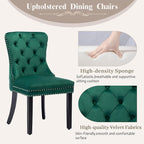 KCC Velvet Dining Chairs Set of 4, Upholstered High-end Tufted Dining Room Chair - Image 4
