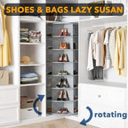 SpaceAid 7 Tier Rotating Shoe Rack Tower, Spinning Shoe Display Lazy Susan - Image 4