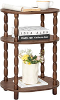 MaxSmeo Small Side Table, 3-Tier Small End Table, Modern Oval Night Stand by MaxSmeo