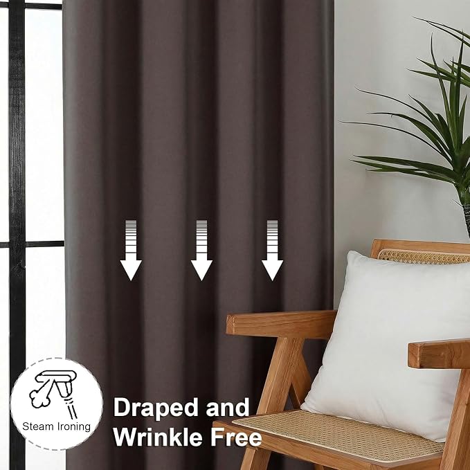 Simplebrand Chocolate Blackout Curtains - Image 6