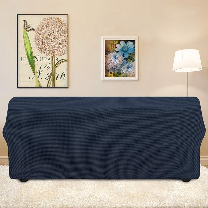 Easy-Going Stretch Oversized Sofa Couch Slipcover Washable Dark Blue | 1-Piece - Image 4