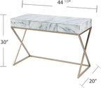 SEI Furniture - Kamblemore Faux Marble Writing Desk - Transitional Design - Image 3