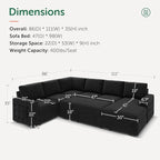HONBAY Sectional Sleeper Sofa - Image 2