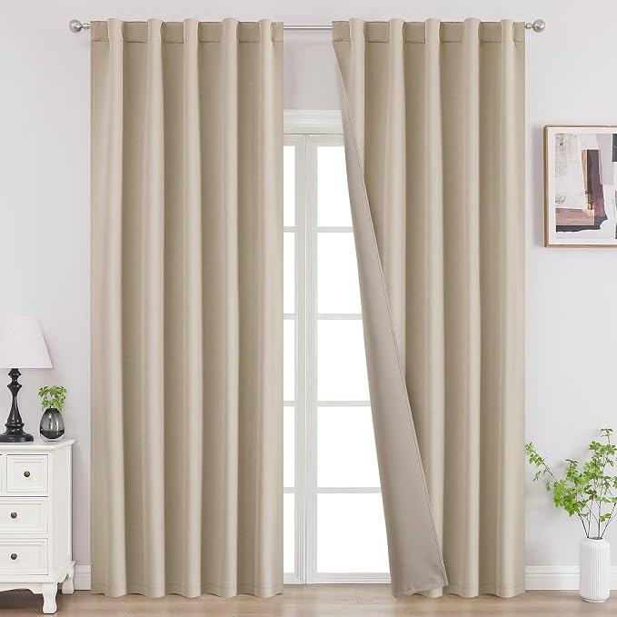 Joydeco 84 Inch Blackout Curtains by JOYDECO