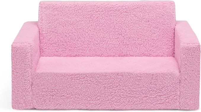 Delta Children Cozee Flip-Out Sherpa 2-in-1 Convertible Sofa to Lounger - Image 9