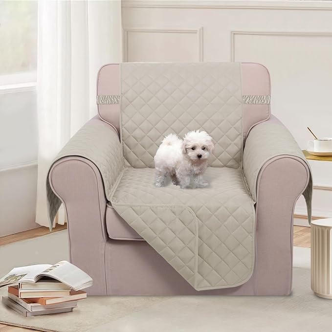 U-NICE HOME Reversible Oversized 28''Chair Covers, Pet Friendly, Elastic Straps - Image 2