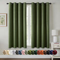 MIULEE Blackout Curtains for Bedroom 2 Panels 55 x 68 Inch Long Olive Green | by MIULEE