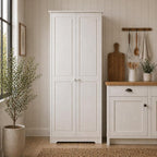 From the Tree Furniture Solid Pine Pantry Cabinet — 72" Tall White Kitchen - Image 4