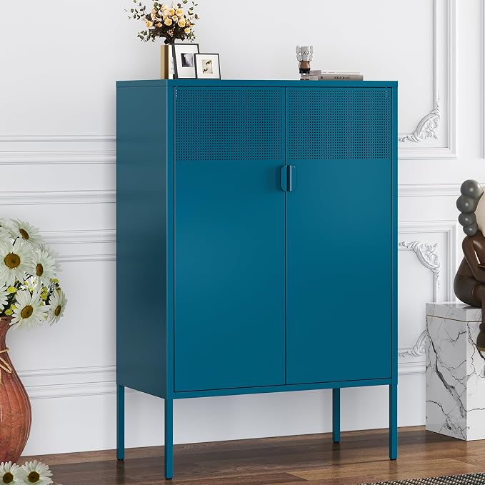 Blue Metal Storage Cabinet by LTLTSOBUMetalCabinet