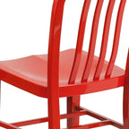 Flash Furniture Commercial Grade Red Metal Indoor-Outdoor Chair - Image 6