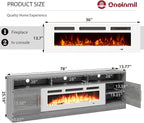 oneinmil 78" Fireplace TV Stand - Image 2