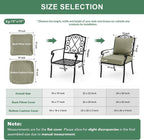 Summsun Water Resistant Outdoor Chair Cushions, Faux Linen Backrest and Deep - Image 7