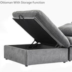 JACH Ottoman Module for Living Room, Cushion Covers Removable, Modern - Image 5