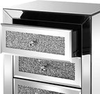VINGLI Mirrored Nightstand Set of 2, Mirrored Side/End Table - Image 7