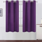 Purple Blackout Curtains 34 x 63 Inch Length/Set of 2 Curtain Panels/Thermal by Lemomo