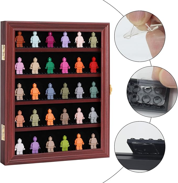VERANI Minifigures Miniature Display Case Collectibles Display Box Wall Mount - Image 7