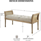 Martha Stewart Isla Entryway Accent Bench - Image 2