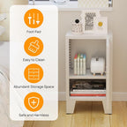 ALBAD Metal Nightstand with Lockable Cabinet, Compact Mini Locker Bedside Table - Image 4