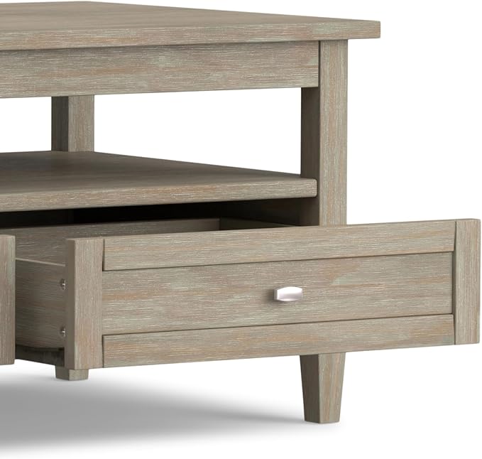 SIMPLIHOME Warm Shaker Solid Wood Transitional-Style 48-inch Wide Coffee Table - Image 10