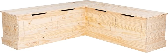 Linon Harris Unfinished Wood Backless Nook by Linon