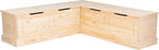 Linon Harris Unfinished Wood Backless Nook by Linon
