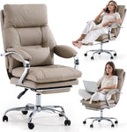 LEAGOO Office Chair with Foot Rest, Executive Reclining Office Chairs with Arms by LEAGOO