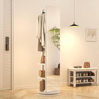 WoodsWhisper Full Length Mirror Coat Rack Solid Wood Floor Mirror 66"x12" Full by Unknown