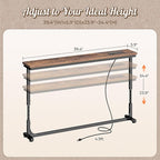 Huuger 39.4 Inch Behind Couch Table - Image 2