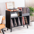 Record Player Stand, Large Record Player Table Cabinet - Image 4