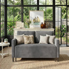Welzona 47.2" Convertible Sofa Bed Couch, Comfy Corduroy Loveseat Sleeper Sofa - Image 2