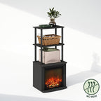 Furinno Turn-N-Tube Side Table, 3-Tier NO Heat Fireplace End Table - Image 6