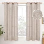 YoungsTex Natural Linen Curtains 48 Inch Length by YoungsTex