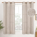 YoungsTex Linen Semi Sheer Curtains 45 Inch Length 2 Panels by YoungsTex