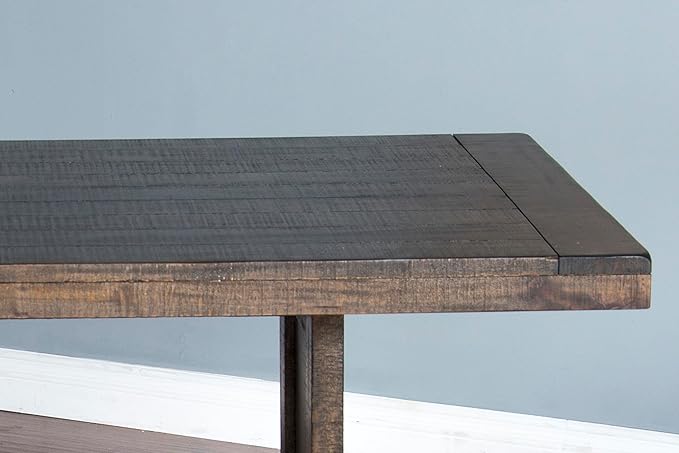 Pemberly Row Farmhouse Wood Kitchen Corner Breakfast Dining Nook Set - Image 6
