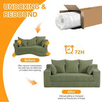 Oversize Loveseat Boneless Convertible Sofa Bed, Folding Floor Futon Sleeper - Image 7