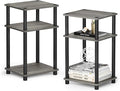 Furinno JUST Side Table Set of 2, 3-Tier Modern End Tables, Open Shelves Night by Furinno-FitsYourSpaceFitsYourBudget