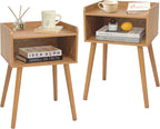 MaxSmeo Nightstands Set of 2, Mid Century Modern Side Table Bedroom by MaxSmeo